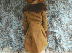 barbie brown coat fur back